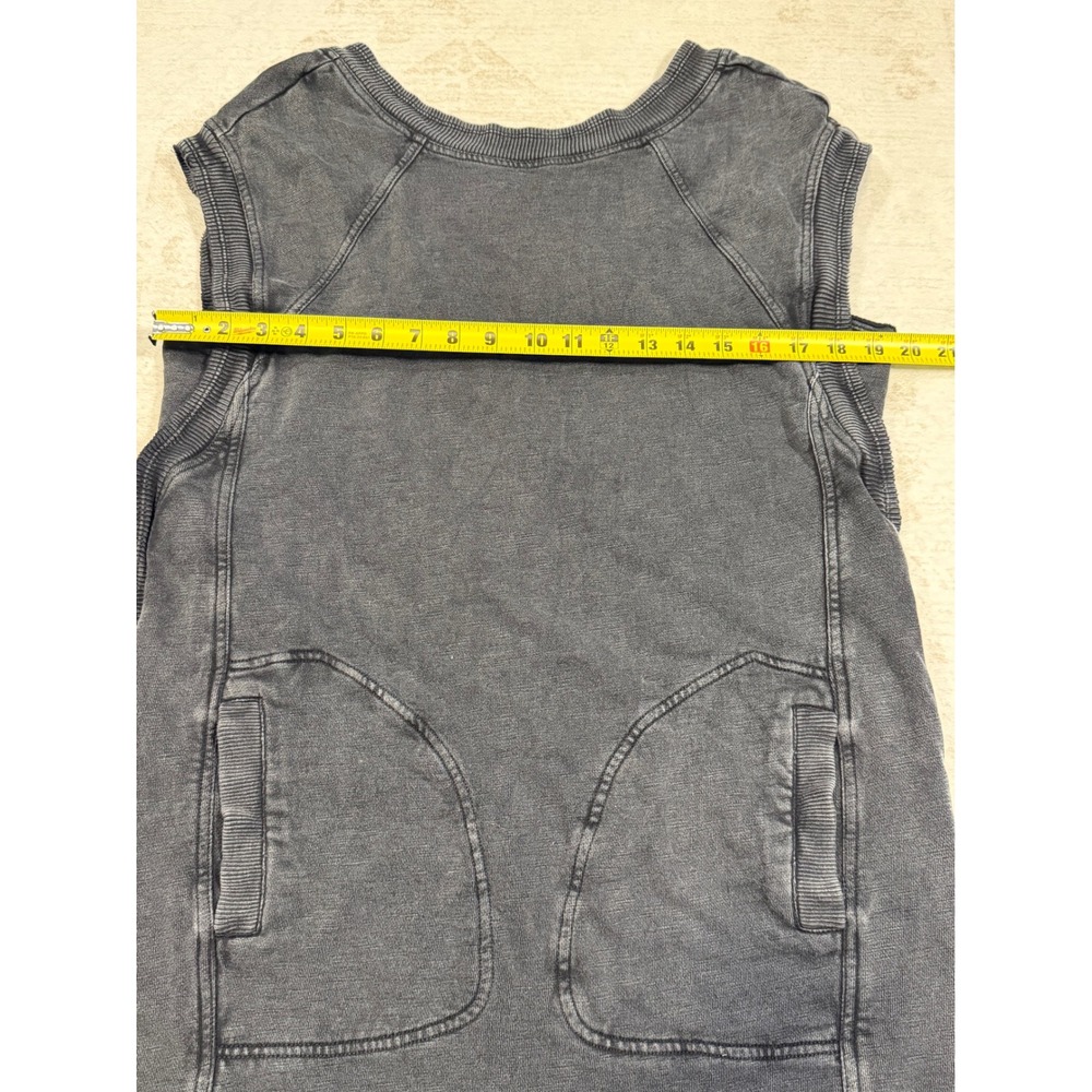 Daily Practice by Anthropologie Black Sleeveless Sweatshirt Dress XXS Crisscross - Picture 6 of 7